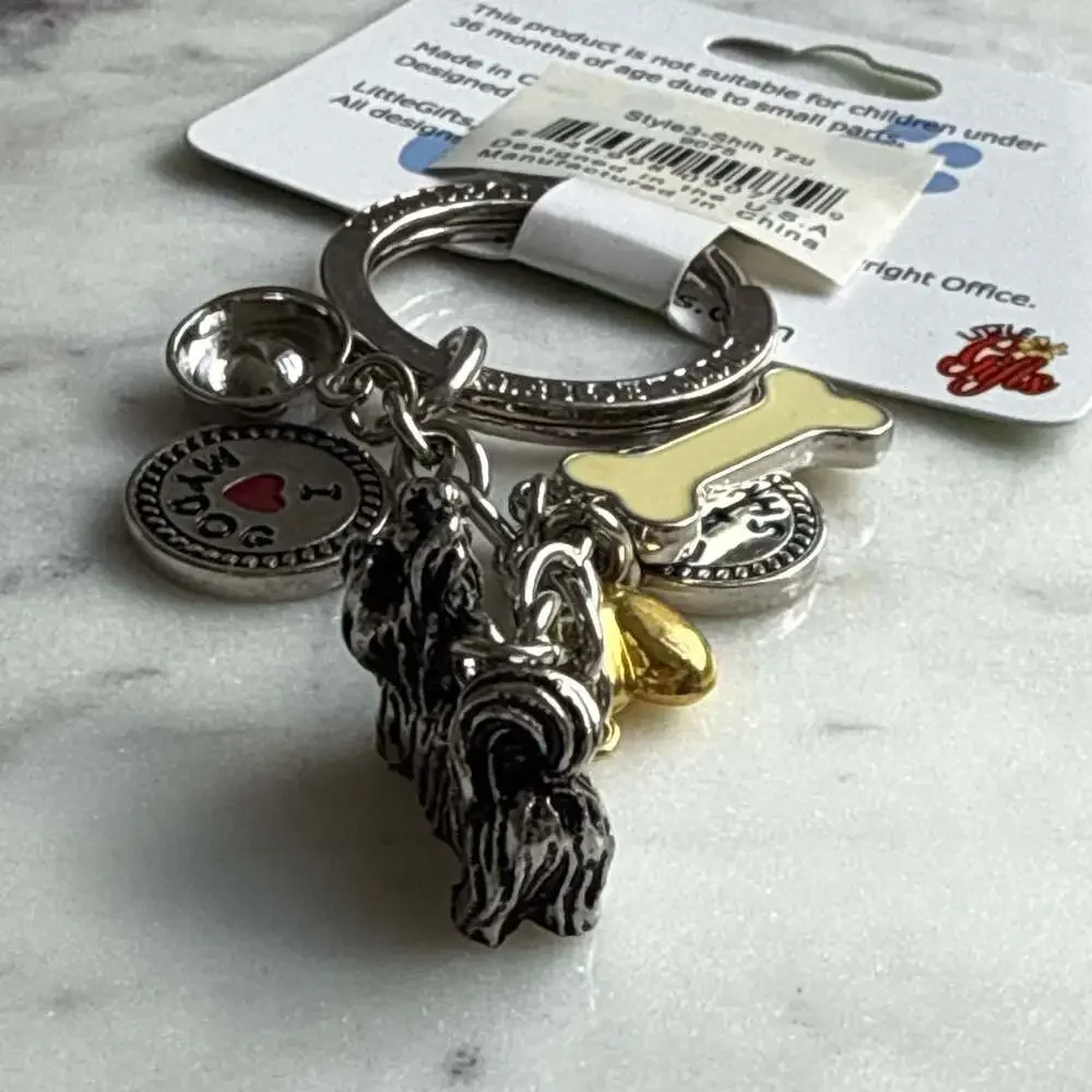 Little Gifts Shih Tzu Keychain With Charms